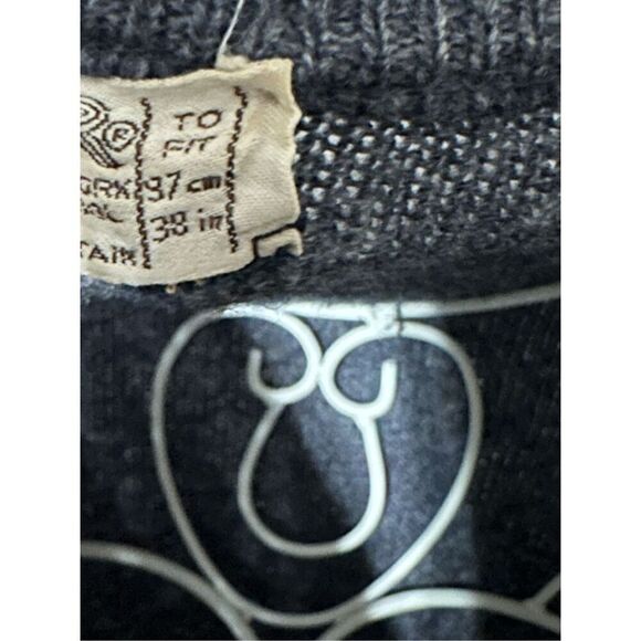 Vintage 70s Jaeger Grey Lambswool, Cashmere, and camel hair Cardigan Sweater Siz - Picture 9 of 10